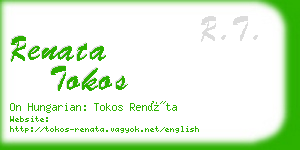 renata tokos business card